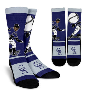 Talent Player Fast Cool Air Comfortable Colorado Rockies Socks