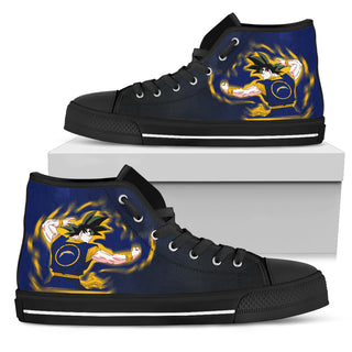 Son Goku Saiyan Power Los Angeles Chargers High Top Shoes