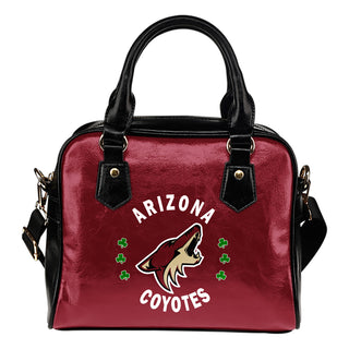 Central Beautiful Logo Circle Lucky Leaf Arizona Coyotes Shoulder Handbags