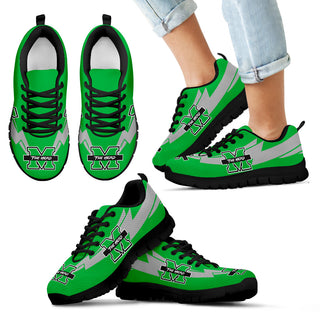 Three Amazing Good Line Charming Logo Marshall Thundering Herd Sneakers