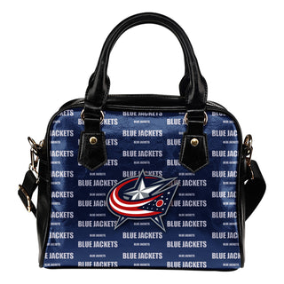 Nice Little Logo Columbus Blue Jackets Shoulder Handbags