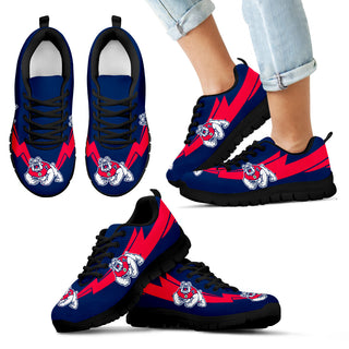 Three Amazing Good Line Charming Logo Fresno State Bulldogs Sneakers