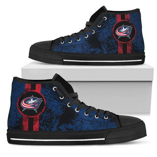 Triple Stripe Bar Dynamic Columbus Blue Jackets High Top Shoes V1