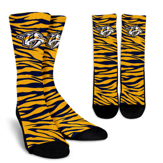 Camo Background Good Superior Charming Nashville Predators Socks