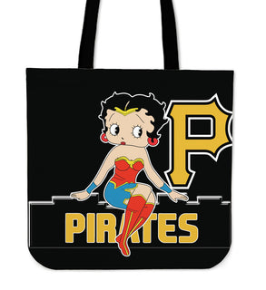 Wonder Betty Boop Pittsburgh Pirates Tote Bags