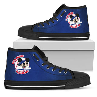 Philadelphia Phillies Fan Mickey Circle High Top Shoes