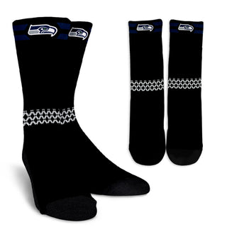 Round Striped Fascinating Sport Seattle Seahawks Crew Socks