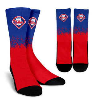 Exquisite Fabulous Pattern Little Pieces Philadelphia Phillies Crew Socks