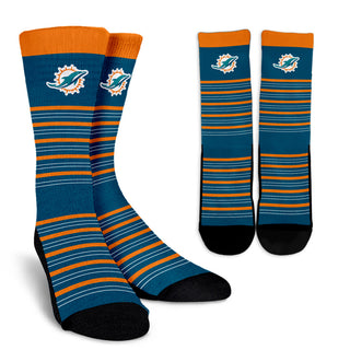 Amazing Circle Charming Miami Dolphins Crew Socks