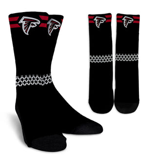 Round Striped Fascinating Sport Atlanta Falcons Crew Socks