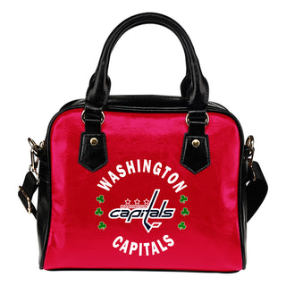 Central Beautiful Logo Circle Lucky Leaf Washington Capitals Shoulder Handbags