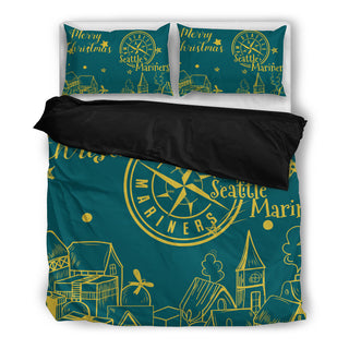 Nice Present Comfortable Christmas Seattle Mariners Bedding Sets