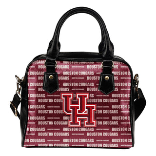 Nice Little Logo Houston Cougars Shoulder Handbags