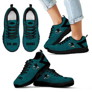 Pattern Logo Slide In Line San Jose Sharks Sneakers