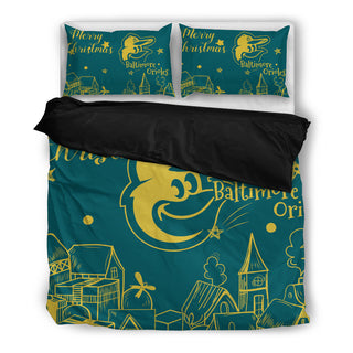 Nice Present Comfortable Christmas Baltimore Orioles Bedding Sets