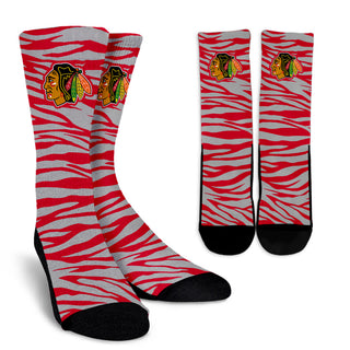 Camo Background Good Superior Charming Chicago Blackhawks Socks