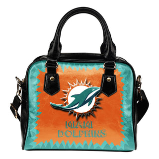 Jagged Saws Mouth Creepy Miami Dolphins Shoulder Handbags