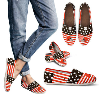 Star Stripers America Flag Cleveland Browns Women Casual Shoes
