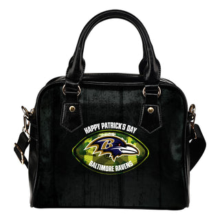 Retro Scene Lovely Shining Patrick's Day Baltimore Ravens Shoulder Handbags