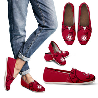 Enormous Logo Mix Tiny Logo Fantastic Alabama Crimson Tide Casual Shoes