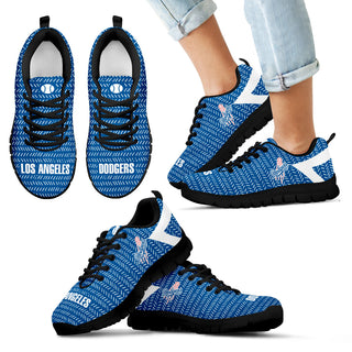 Pattern Logo Slide In Line Los Angeles Dodgers Sneakers