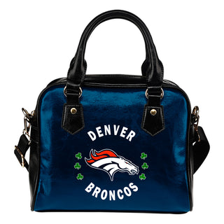 Central Beautiful Logo Circle Lucky Leaf Denver Broncos Shoulder Handbags