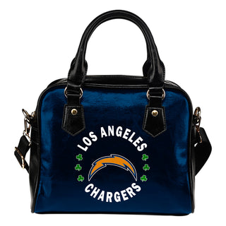 Central Beautiful Logo Circle Lucky Leaf Los Angeles Chargers Shoulder Handbags