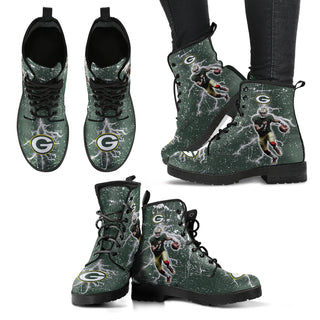Player Running Inspring Fast Green Bay Packers Boots