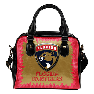 Jagged Saws Mouth Creepy Florida Panthers Shoulder Handbags