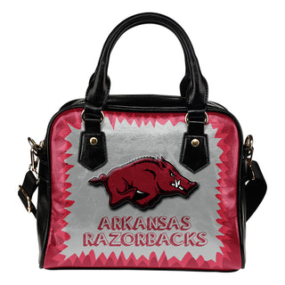 Jagged Saws Mouth Creepy Arkansas Razorbacks Shoulder Handbags