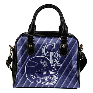 Couple Helmet Enchanting Logo Colorado Rockies Shoulder Handbags
