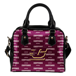 Nice Little Logo Central Michigan Chippewas Shoulder Handbags