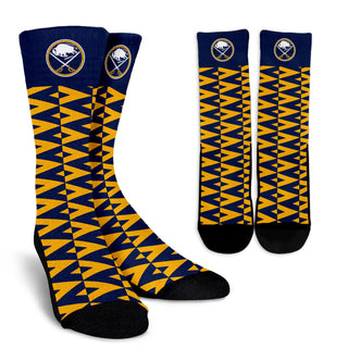 Chevron Lovely Kind Goodness Air Buffalo Sabres Crew Socks