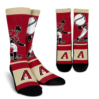 Talent Player Fast Cool Air Comfortable Arizona Diamondbacks Socks