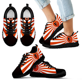 Rising Sun Sparkling Tremendous Baltimore Orioles Sneakers