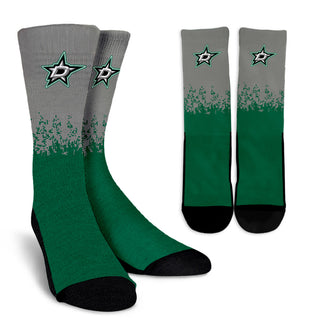 Exquisite Fabulous Pattern Little Pieces Dallas Stars Crew Socks