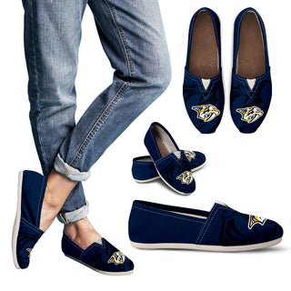 Enormous Logo Mix Tiny Logo Fantastic Nashville Predators Casual Shoes