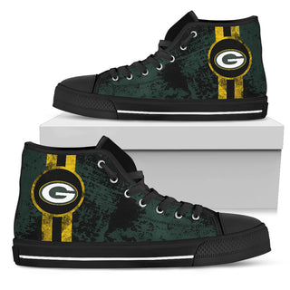 Triple Stripe Bar Dynamic Green Bay Packers High Top Shoes V1