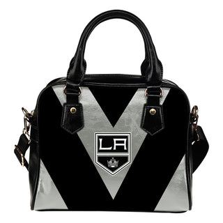Triangle Double Separate Colour Los Angeles Kings Shoulder Handbags