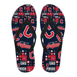 Pride Flag Cleveland Indians Flip Flops
