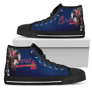 Thor Head Beside Atlanta Braves High Top Shoes