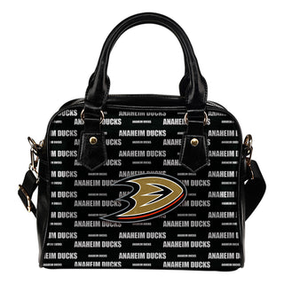 Nice Little Logo Anaheim Ducks Shoulder Handbags
