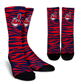 Camo Background Good Superior Charming Cleveland Indians Socks