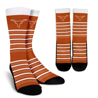Amazing Circle Charming Texas Longhorns Crew Socks