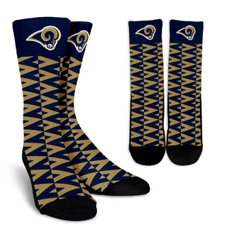 Chevron Lovely Kind Goodness Air Los Angeles Rams Crew Socks
