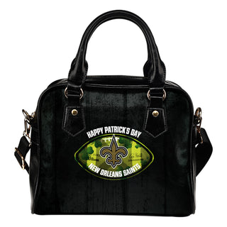 Retro Scene Lovely Shining Patrick's Day New Orleans Saints Shoulder Handbags