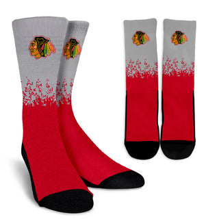 Exquisite Fabulous Pattern Little Pieces Chicago Blackhawks Crew Socks