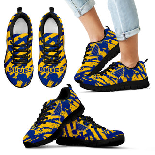 Stripes Pattern Print St. Louis Blues Sneakers