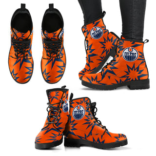 Dizzy Motion Amazing Designs Logo Edmonton Oilers Boots