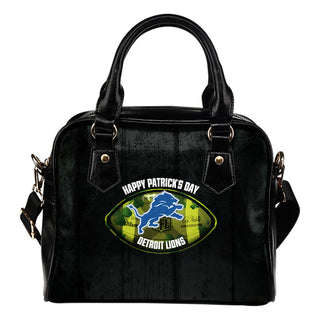 Retro Scene Lovely Shining Patrick's Day Detroit Lions Shoulder Handbags